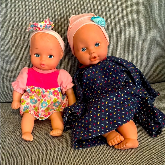Adorable Baby Doll Set with Pink and Blue Outfits - Picture 1 of 14